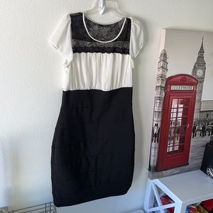 Maurice’s 13/14 black and white princess cut dress #D